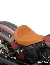 SELLE SOLO - INDIAN SCOUT / SCOUT SIXTY - DRAG SPECIALTIES - BOBBER-STYLE SOLO FRONT - DIAMOND STITCH - MARRON