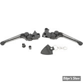 ECLATE L - PIECE N° 06 / 08 - KIT LEVIERS SPORTSTER 07/13 & 1200XR 08/12 - OEM 42806-04 / 45356-07 - PSR - REGLABLES - ANTHEM - PAIRE - CONTRAST CUT