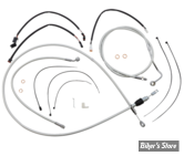 + 15" / +17" - KIT CABLES ET DURITE DE FREIN DE GUIDON RALLONGES - TOURING FLTRX/S / FLTRU 21/23  - MAGNUM DESIGNER SERIE - STERLING CHROMITE II - 3871142