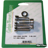 ECLATE G - PIECE N° 01 - KIT DE VISSERIE D'ETRIER DE FREIN - ARRIERE - TOURING / V-ROD 08UP - CHROME - GARDNER WESCOTT - P-96-148I