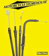 CABLE DE TIRAGE POUR BIGTWIN & SPORTSTER 96UP - LONGUEUR : 81.00CM - OEM 56343-96 - MCS - FINITION : NOIR