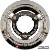 ECLATE I - PIECE N° 25 - COUVERCLE D EMBRAYAGE - OEM 25414-99 - TRASK -AVEC POWER PLATE - FINITION : CHROME / POWER PLATE : NOIR - TM-0052-CH-BK