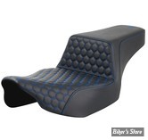 - SELLE SADDLEMEN - STEP-UP™  - TOURING 2023UP - NOIR / COUTURES BLEU - HC EXT REACH SEAT, BLUE STITCH - 823-07-17801