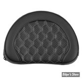 - DOSSIER DE SISSY BAR - LARGEUR : 10" x HAUTEUR : 8" - SADDLEMAN - HONEYCOMB - NOIR / COUTURES: GRISES - 051319002