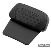 DOSSIER DE TOUR PACK - CHOPPED - TOURING 14UP - SADDLEMEN - ROADSOFA HC Honeycomb - H-D CHOPPED TOUR PACK BACKREST PAD HC - NOIR  / COUTURES : ARGENT - 814-07C-19005