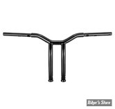 GUIDON BURLY - DOMINATOR - PULLBACK -  32MM / 1"1/4 - FLHX 2024UP / FLHXSE 23UP / SOFTAIL 2025UP - HAUTEUR : 30,50 CM / 12" - NOIR - B12-6081B
