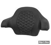 DOSSIER DE TOUR PACK - KING - TOURING 14UP - SADDLEMEN - Roadsofa™ Tri Gripper Tour Pack Backrest Pad - NOIR  / COUTURES : GRISES - 814-07-21102