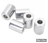 ENTRETOISE - ALESAGE INTERNE : 1/4" - DIAMETRE EXTERNE : 14MM - LONGUEUR : 19.00MM - CHROME - LE PAQUET DE 5 PIECES