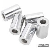 ENTRETOISE - ALESAGE INTERNE : 1/4" - DIAMETRE EXTERNE : 14MM - LONGUEUR : 22MM - CHROME - LE PAQUET DE 5 PIECES