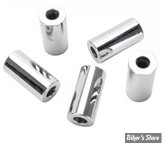 ENTRETOISE - ALESAGE INTERNE : 1/4" - DIAMETRE EXTERNE : 14MM - LONGUEUR : 28.60MM - CHROME - LE PAQUET DE 5 PIECES