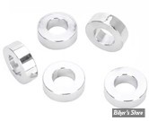 Entretoise - ALESAGE INTERNE : 3/8" - DIAMETRE EXTERNE : 19MM - LONGUEUR :  6.35mm - CHROME - LE PAQUET DE 5 PIECES