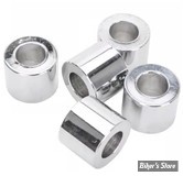 Entretoise - ALESAGE INTERNE : 1/2" - DIAMETRE EXTERNE : 23.80MM - LONGUEUR : 19.00mm - CHROME - LE PAQUET DE 5 PIECES