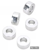 ENTRETOISE - ALESAGE INTERNE : 1/4" - DIAMETRE EXTERNE : 14MM - LONGUEUR :  6.35MM - CHROME - LE PAQUET DE 5 PIECES