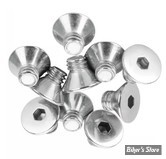 VIS TETE FRAISEE 8/32 X  6.35MM / 1/4" - ALLEN - CHROME - LE PAQUET DE 10 PIECES