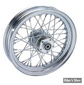 16 X 3.50 - ROUE AVANT 40 RAYONS - POUR SOFTAIL FLST 00/06 - CHROMÉE AVEC RAYONS INOX 