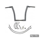 Kit de montage EZ Install GUIDON / CABLAGE - FAT BAGGERS INC - FLAT TOP 38MM / 1"1/2 - FLHRXS 18/20 - HAUTEUR : 40.50 CM - CHROME