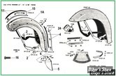  ECLATE O - PIECE N° 00 - ECLATE DES PIECES DE GARDE BOUE AVANT - BIGTWIN  1936/1948