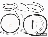 + 15" / +17" - KIT CABLES ET DURITE DE FREIN DE GUIDON RALLONGES - TOURING FLHRXS 21/23 - MAGNUM XR DOT -  NOIR / NOIR - 4861021