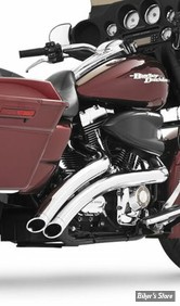 - ECHAPPEMENT FREEDOM PERFORMANCE - RADICAL RADIUS - 2EN2 - TOURING 95/16 - SLASH CUT - CHROME / EMBOUT : CHROME - HD00408