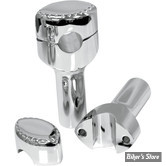 RISERS LA CHOPPERS - DRILLED - HAUTEUR -100MM / 4" - DROIT - CHROME