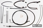 + 15" / +17" - KIT CABLES ET DURITE DE FREIN DE GUIDON RALLONGES - TOURING FLHRXS 21/23  - MAGNUM XR DOT -  NOIR / NOIR - 4861132