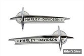 EMBLÈMES DE RÉSERVOIR - 1961-62 - CHROME / NOIR / BLANC - OEM 61776-61 / T / 61776-61T - LE KIT