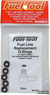 ECLATE A - PIECE N° 16 - JOINT O'RING DE RACCORD DE VALVE - FUEL-TOOL - MC-600 - LES 5 PIÈCES
