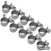 COLLIER POUR DURITE DE : 1/4" - OEM 00000 - ABA - ZINC - LES 10 PIÈCES