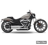 ECHAPPEMENT - KESSTECH - SOFTAIL M8 FLFB / FXRB/S 114CI 18/20 - FUSION LONG 2 EN 2 / EMBOUT : STRAIGHT CUT SHORT - CHROME