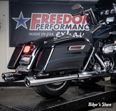 ECHAPPEMENT - FREEDOM PERFORMANCE - TRUE DUAL - COMBAT - TOURING MILWAUKEE EIGHT 17UP - CHROME / EMBOUTS : CHROME - HD00627