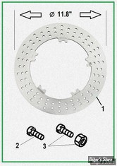  ECLATE DF - PIECE N° 00 - DISQUE DE FREIN  ET FIXATION - OEM 44553-06A / 41500012A - DYNA 06UP