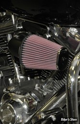 - FILTRE A AIR - K&N - TOURING 08/16 / SOFTAIL 16/17 / DYNA FXDLS 16/17 - AIRCHARGER PERFORMANCE AIR INTAKE KIT - Noir - 63-1122