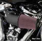 FILTRE A AIR - K&N -  MILWAUKEE EIGHT TOURING 17UP / SOFTAIL 18UP - K&N AIRCHARGER PERFORMANCE AIR INTAKE KIT - NOIR WRINKLE - 63-1138