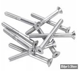 VIS TETE FRAISEE 1/4"-20 X 63.50MM / 2 1/2" - ALLEN - CHROME - LE PAQUET DE 10 PIECES