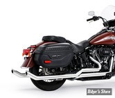 - ECHAPPEMENT - FREEDOM PERFORMANCE -SOFTAIL 86/06 - UPSWEPT TRUE-DUAL SLASH CUT - CHROME / EMBOUT : CHROME