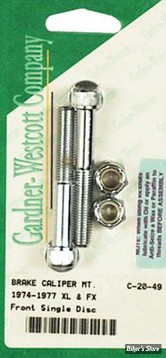 ECLATE G - PIECE N° 11 - KIT DE VISSERIE D'ETRIER DE FREIN - AVANT - FX / XL 74/77 - OEM 4724 / 3453 - CHROME - GARDNER WESCOTT