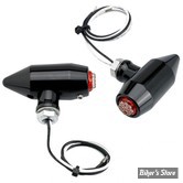 CLIGNOTANT A LEDS - CLIGNOS MICRO BULLET - JOKER MACHINE - VEGA - FAISCEAU INTERNE AU GOUJON - CORPS : NOIR / ECLAIRAGE : ROUGE