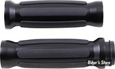 - POIGNEES - DRAG SPECIALTIES - TIRAGE ELECTRONIQUE - CUSTOM RUBBER INSERT GRIPS - RAIL GRIP - NOIR - 17-0541MBT