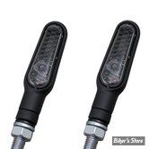 CLIGNOTANT A LEDS - DAYTONA - D-LIGHT TURN SIGNALS - CABOCHON : FUME / CORPS : NOIR