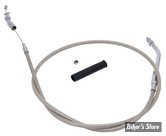 CABLE DE TIRAGE POUR BIGTWIN & SPORTSTER AVEC MIKUNI HS 40 - LONGUEUR : 94CM - BIGTWIN / SPORTSTER 1986/1995 - ZODIAC - TRESSÉ GAINÉ