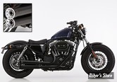 ECHAPPEMENT 2/2 DOUBLE GROOVE FALCON - NOIR - SPORTSTER 06/13