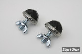 REFLECTEUR / CATADIOPTRE -Ø 25.40 MM - V-TWIN - GLASS LICENSE PLATE REFLECTORS SET - COULEUR : VERT