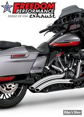 - ECHAPPEMENT FREEDOM PERFORMANCE - SHARP CURVE RADIUS 2EN2 - TOURING 17UP MILWAUKEE-EIGHT® - SLASH - CHROME / EMBOUTS : CHROME - HD00647