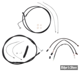 + 15" / +17" - KIT CABLES ET DURITE DE FREIN DE GUIDON RALLONGES - TOURING FLTRX/S/K  21/23  - MAGNUM XR DOT - INOX / CHROME - 486982