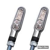 CLIGNOTANT A LEDS - DAYTONA - D-LIGHT TURN SIGNALS - CABOCHON : TRANSPARENT / CORPS : CHROME