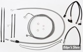 + 15" / +17" - KIT CABLES ET DURITE DE FREIN DE GUIDON RALLONGES - TOURING FLTRX/S/K  21/23  - MAGNUM XR DOT - INOX / CHROME - 5891142