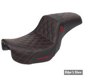 -  SELLE SADDLEMAN - DYNA 06/17 - SEAT PRO SERIE SDC - DOUBLE DIAMOND - NOIR / COUTURES ROUGES - SC80604RED