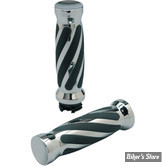 POIGNEES PRO ONE - TWISTED RUBBER - CHROME