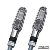 CLIGNOTANT A LEDS - DAYTONA - D-LIGHT TURN SIGNALS - CABOCHON : FUME / CORPS : CHROME