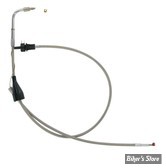 CABLE DE RETOUR - TOURING / CRUISE CONTROL - LONGUEUR :114CM /  45" ( + 6" ) - OEM 00000-00  -BARNETT - TRESSE GAINE